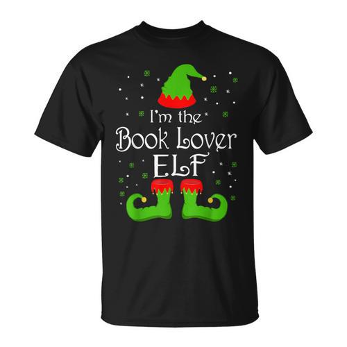 I'm The Book Lover Elf Christmas Books Reading Lover T-Shirt - Bookorys DE