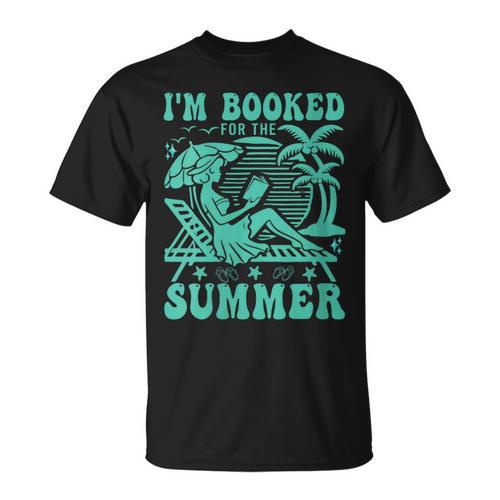 I'm Booked For The Summer Vacation Beach Book Lover T-Shirt - Bookorys