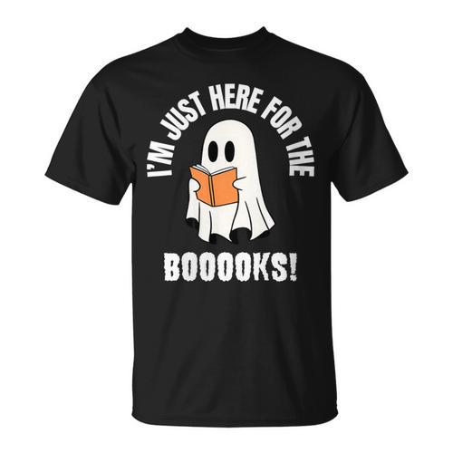 I'm Just Here For The Books Read More Boooks Halloween T-Shirt - Bookorys