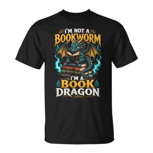 I'm Not A Bookworm I'm A Book Dragon T-Shirt - Bookorys UK