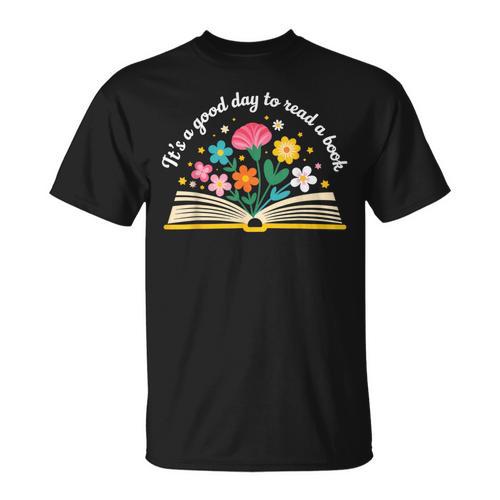 Its a Good Day To Read a Book Librarian Books Reading Floral T-Shirt - Bookorys DE