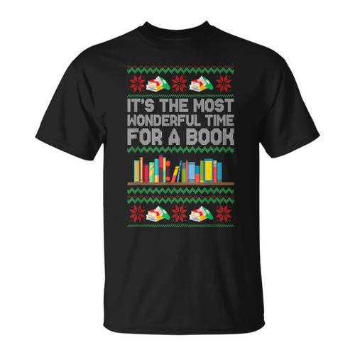It's The Most Wonderful Time For A Book Xmas Bookworm Lover T-Shirt - Bookorys DE