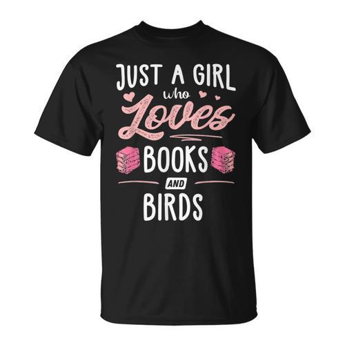 Just A Girl Who Loves Books And Birds Women T-Shirt - Bookorys