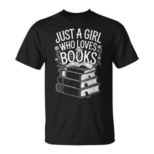 Just a Girl Who Loves Books Book Lover Reading For Women T-Shirt - Bookorys