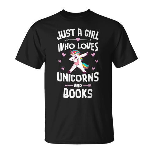 Just A Girl Who Loves Unicorns And Books Women T-Shirt - Bookorys