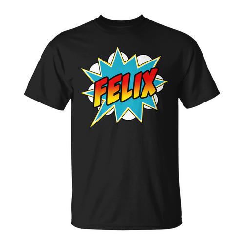 Kids Boys Felix Comic Book Superhero Name T-Shirt - Bookorys