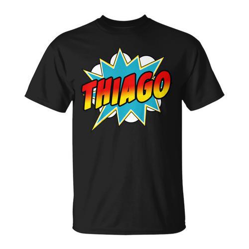 Kids Boys Thiago Comic Book Superhero Name T-Shirt - Bookorys DE