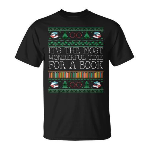 Librarian Books Reading Ugly Christmas Sweaters T-Shirt - Bookorys