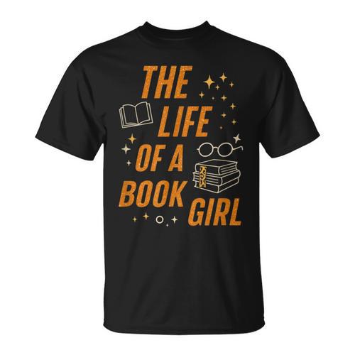 The Life Of A Book Girl Reader Aesthetic Graphic T-Shirt - Bookorys UK