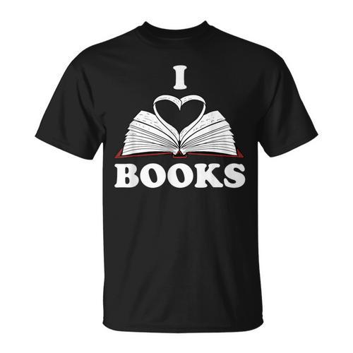 I Love Books Shirt T-Shirt - Bookorys DE