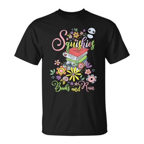 Love Panda Squishy Animal Doodles Squishies Books And Rain T-Shirt - Bookorys
