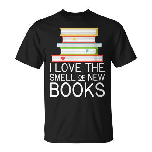I Love The Smell Of New Books Book Lover T-Shirt - Bookorys DE
