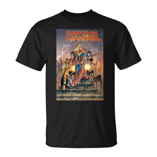 Marvel Comixology Captain Marvel Revolution Comic Book Cover T-Shirt - Bookorys