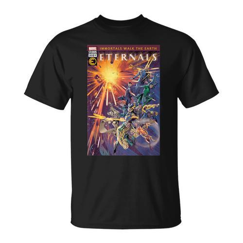 Marvel Eternals Comic Book Cover Immortals Walk The Earth T-Shirt - Bookorys