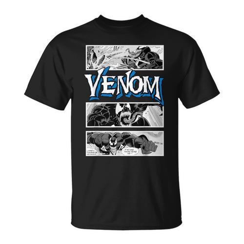 Marvel Venom Comic Book Illustrations Panel Graphic T-Shirt T-Shirt - Bookorys AU