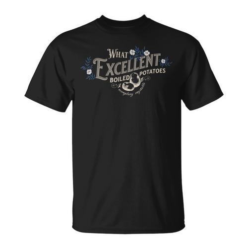 Meme Book Lovers For Women What Excellent Boiled Potatoes Exemplary Vegetable Small T-Shirt - Bookorys UK