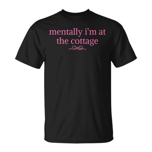 Mentally I'm At The Cottage Bookish Romance Book Lover T-Shirt - Bookorys UK