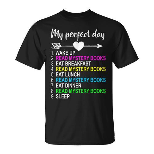 Mystery Books Shirt Perfect Day Reading Mystery Lover T-Shirt - Bookorys DE