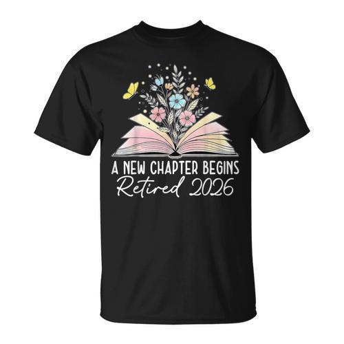 A New Chapter Begins Book Floral Bloom T-Shirt - Bookorys