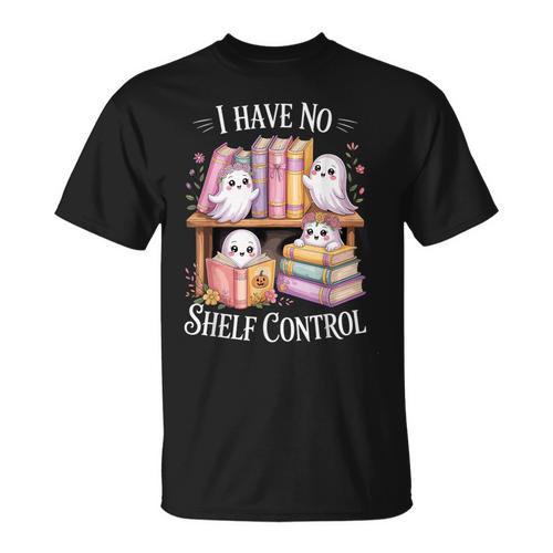 I Have No Shelf Control Ghost Reading Books Pun T-Shirt - Bookorys AU