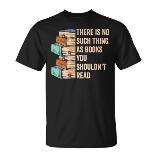 No Thing As Books You Shouldn't Read Banned Books Reader T-Shirt - Bookorys AU