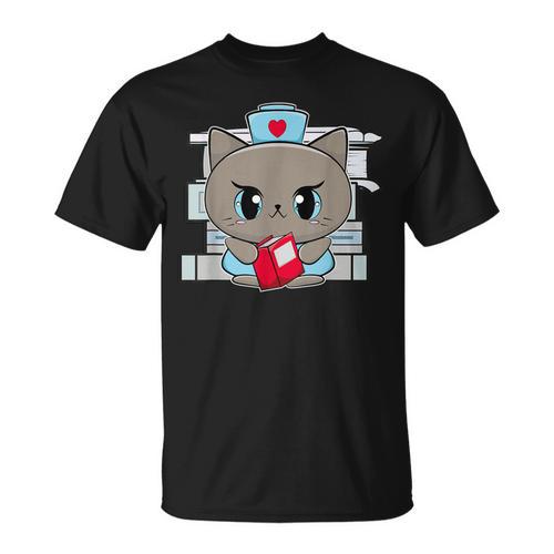 Nurse Cat Anime Feline Book Men Women Kids T-Shirt - Bookorys AU