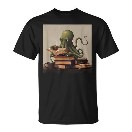 Octopus Reads a Book Book Lovers T-Shirt - Bookorys DE