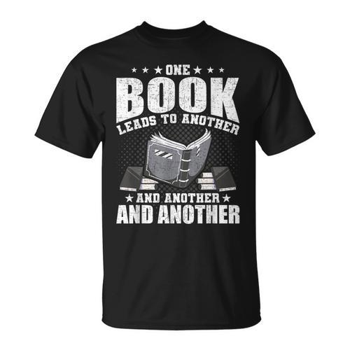 One Book Leads To Another Bookworm Book Lovers Reading T-Shirt - Bookorys AU