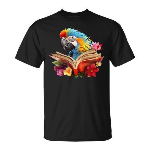 Parrot Reading Book T-Shirt - Bookorys