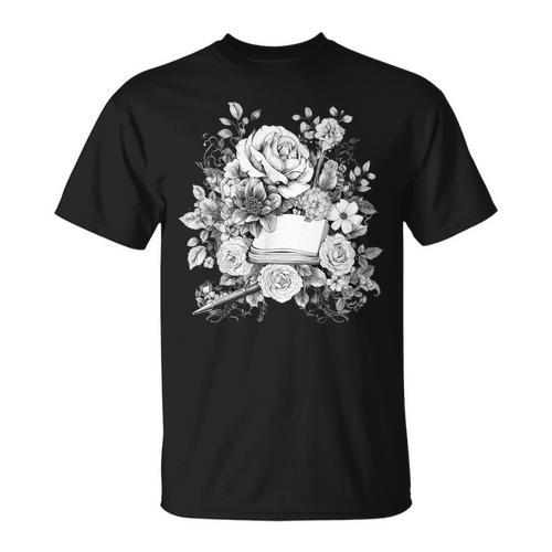 Pen Flowers Vintage Writer Book Authors Novelist T-Shirt - Bookorys