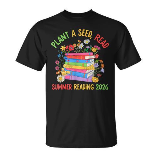 Plant A Seed Read Summer Reading 2026 Librarian Books Floral T-Shirt - Bookorys CA