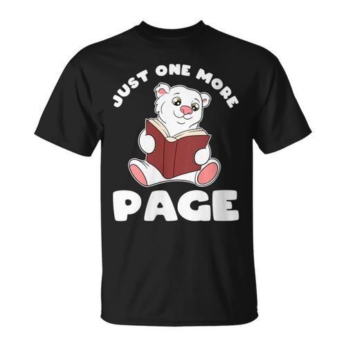 Polar Bear And Books Just One More Page T-Shirt - Bookorys DE