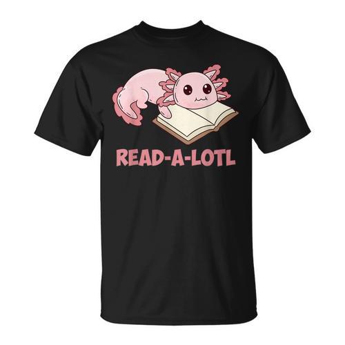 Read-A-Lotl Axolotl Books Reader T-Shirt - Bookorys