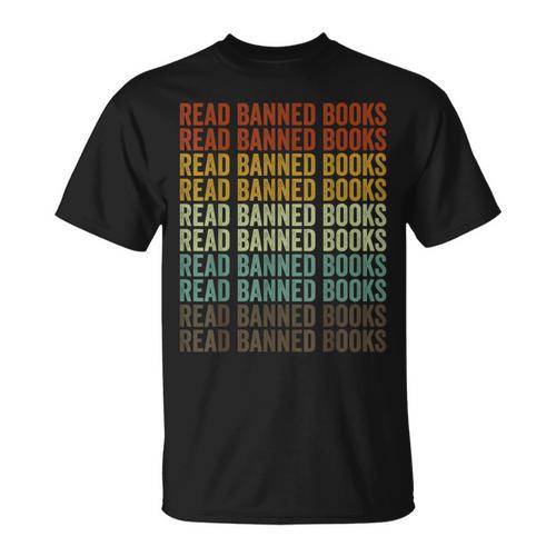 Read Banned Books Book Lover Reader Rainbow Banned Books T-Shirt - Bookorys