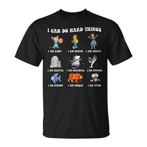 Read Book Characters I Can Do Hard Things Back To School T-Shirt - Bookorys DE