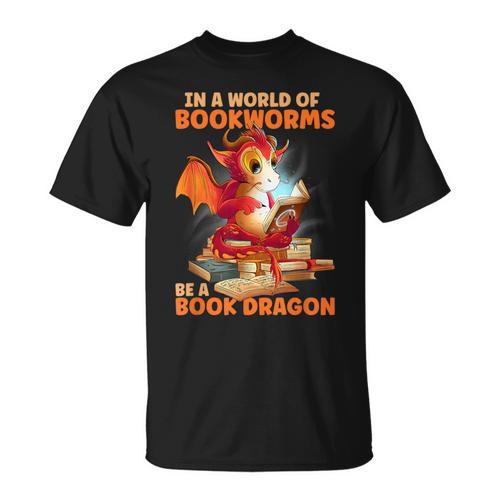 Read Be A Book Dragon Bookworm T-Shirt - Bookorys