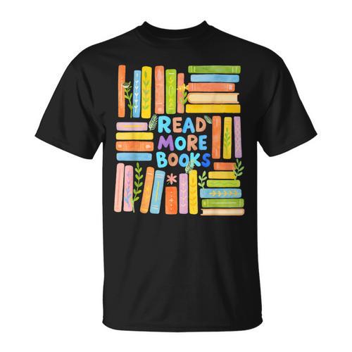 Read More Books Colorful Watercolor Reader T-Shirt - Bookorys DE
