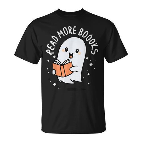 Read More Books Cute Ghost Halloween Teacher T-Shirt - Bookorys AU