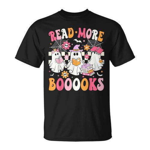 Read More Books Ghosts Reading Book Teacher Halloween T-Shirt - Bookorys