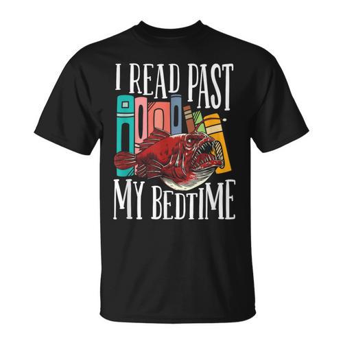 I Read Past My Bedtime Bookworm Book Lovers T-Shirt - Bookorys