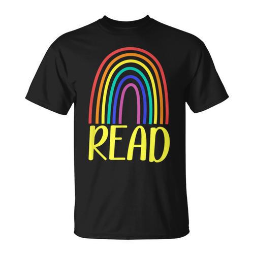READ Rainbow Read Librarian Teacher Book Readers Reading T-Shirt - Bookorys