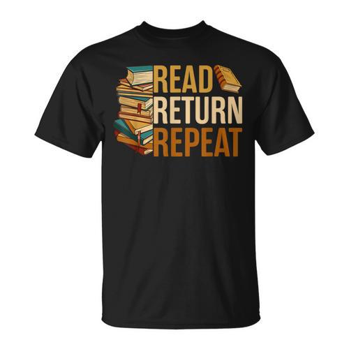 Read Return Repeat Cute Librarian Library Worker Book Lovers T-Shirt - Bookorys