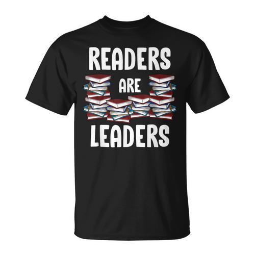 Readers Are Leaders Book Lover Librarian Sayings Quotes T-Shirt - Bookorys