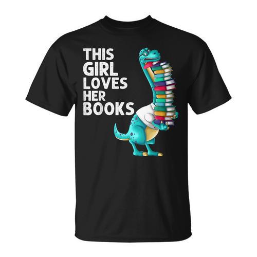Reading Books For Girl Kids Bookworm Story Reader T-Shirt - Bookorys