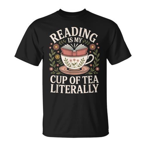 Reading Is My Cup Of Tea Book Lover Tea Drinker T-Shirt - Bookorys DE