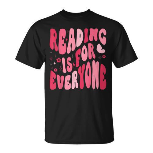 Reading Is For Everyone Books Lover Librarian Bookish Groovy T-Shirt - Bookorys UK