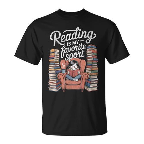Reading Is My Favorite Sport Retro Book Lover Girl Library T-Shirt - Bookorys AU