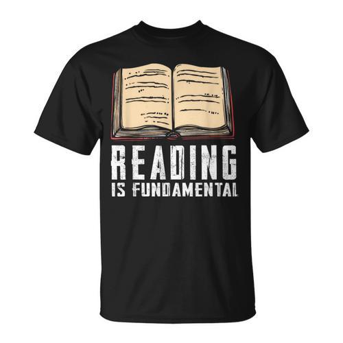 Reading Fundamental Books Lover Bookworm Reader Literature T-Shirt - Bookorys UK