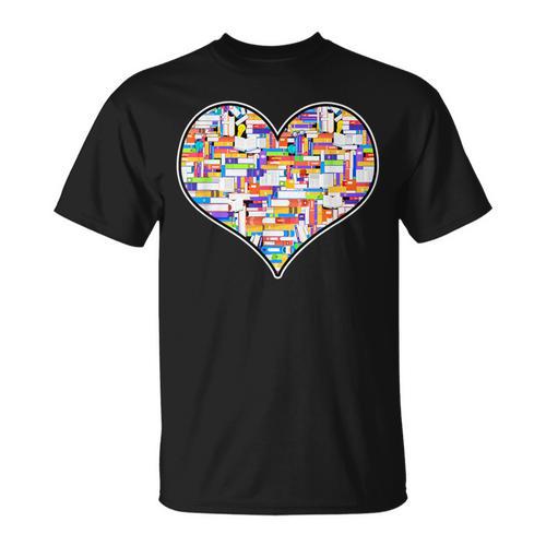 Reading Library Books Lover Heart Librarian Awesome Cute T-Shirt - Bookorys UK