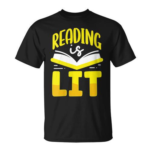 Reading Is Lit Bookworm Book Reading T-Shirt - Bookorys